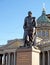 Monument to the field marshal Barclay-de-Tolly against the background of Kazan Cathedral. St. Petersburg