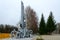 Monument to firefighters who participated in liquidation of consliquidation of consequences of accident at Chernobyl nuclear power