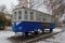 Monument to the first tram in Chernivtsi, Ukraine