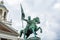 Monument to Godefroid Godefroy de Bouillon on Royal Square in Brussels