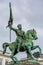 Monument to Godefroid Godefroy de Bouillon on Royal Square in Brussels