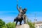 Monument to hetman Petro Konashevych-Sahaidachny at Kontraktova Square in Kyiv, Ukraine