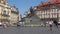 Monument to Jan Gus on the old town square on a Sunny day. Prague