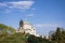 Monument to Karadjordjevic Dynasty, called Karadjordje, in front of Saint Sava Cathedral Temple Hram Svetog Save.