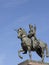 A monument to Kharko cossack, the mythical founder of the city o