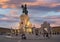 Monument to King Joseph I in Commercial Plaza in Lisbon, Portugal.