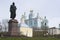 Monument to Kutuzov and Uspenskii cathedral