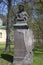 At the monument to Mikael Agricola. Sunny may day. Vyborg