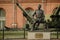 Monument to Mikhail Kalashnikov near the Museum of Artillery in St. Petersburg