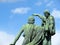 Monument to Minin and Pozharsky on Red square in Moscow. Russian landmark