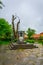 monument to the national hero Vasil Levski situated next to the house where was he captured by turks near bulgarian city