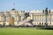 Monument to Peter the Great on the background of the building of the Constitutional court of Russia. Saint Petersburg