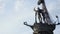 Monument to Peter I on blue sky background