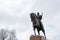 Monument to Platov cossack ataman in Novocherkassk, Russia on cloudy day