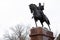 Monument to Platov cossack ataman in Novocherkassk, Russia on cloudy day