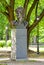 Monument to poetess Anna Akhmatova in Kyiv. Vertical view