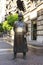 Monument to the policeman on the main street in Budapest, Hungary