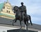 Monument to the Prince Jozef Poniatowski riding a horse