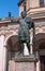 Monument to Roman emperor Constantine I in Milan, in front of San Lorenzo Maggiore basilica. This bronze statue is a