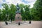 Monument to Russian emperor Peter the Great in Kronstadt