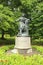 Monument to russian famous poet Alexander Pushkin located in Pushkinskiye Gory, Pskov oblast, Russia