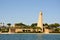 Monument to the Sailor of Italy Monumento al Marinaio d`Italia in Brindisi city, Apulia, southern Italy