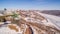 Monument to Salavat Yulaev in Ufa at winter aerial view