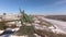 Monument to Salavat Yulaev in Ufa at winter aerial view