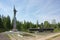 Monument to soldiery soldiers on an area