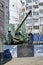 Monument to Soviet air defense antiaircraft gun, defended Moscow