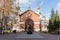 Monument to the St. Luka Voyno-Yasenetsky in front of the Parish of the Temple of St. John the Forerunner 1890 in the public