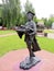 A monument to a student at the entrance to The Jesuit Collegium in Polotsk.