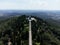 Monument to the unknown hero at Avala mountain, Drone view, Belgrade Serbia