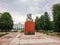 Monument to Vladimir Ilyich Lenin near the railway station in Rtischevo, Saratov region, Russia