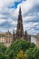 Monument to Walter Scott in the monumental city centre of Edinburgh, Scotland.