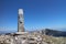 Monument on top of Maly Fatransky Krivan peak in Mala fatra mountains