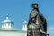 He monument of tsarina Eudoxia Streshneva Tsarevich Alexei Mikhailovich, Meshchovsk St. George monastery in the town of