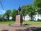 Monument on Valamsky monastery. island of Valaam