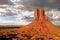 Monument Valley Buttes With Clouds