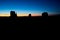 Monument Valley buttes at sunrise in the desert