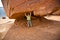 Monument Valley, child has fun by