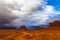 Monument Valley landscape after thunderstorm