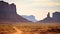 Monument Valley, Majestic sandstone landscape, beauty in nature generated by AI