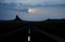 Monument Valley road moonlight