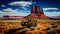 Monument valley sandstone landscape eroded by natural beauty ,generative AI