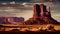 Monument valley sandstone landscape eroded by nature ,generative AI