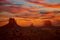 Monument Valley sunset Mittens and Merrick Butte