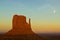 Monument Valley Sunset With Moon