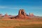 Monument valley under the blue sky