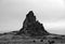 Monument Valley, Utah, a Jagged Butte Pierces the Sky in Stunning Monochrome